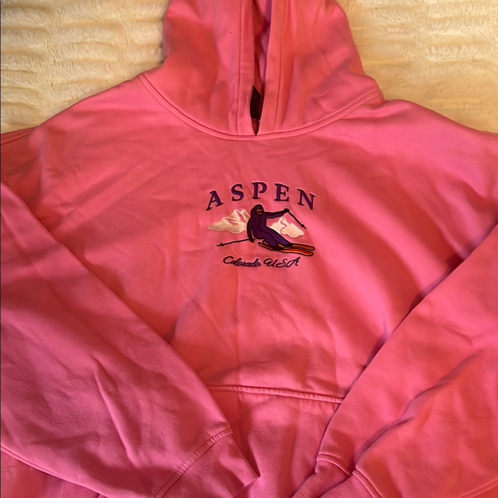 Aspen Colorado USA Pink Hoodie